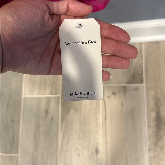 NWT Abercrombie All-Over Ruffle Mini Dress, pink Size Medium - Picture 7 of 8